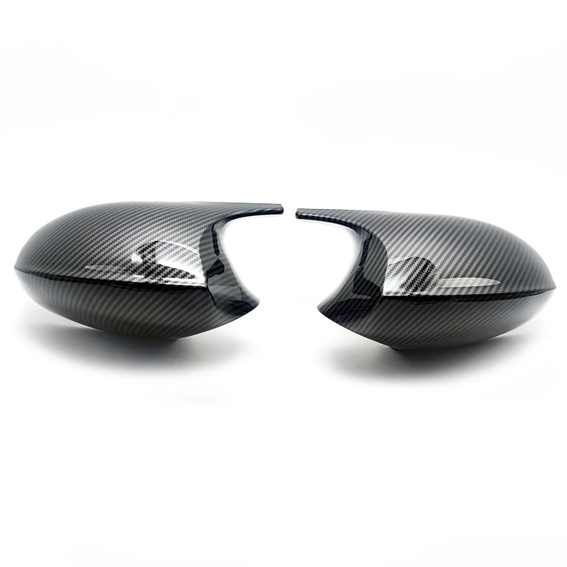 1pair For BMW E87 E81 E82 E90 E91 E92 E93 Rear View Side Case Trim ABS Carbon Fiber Style Car Rearview Mirror Cover