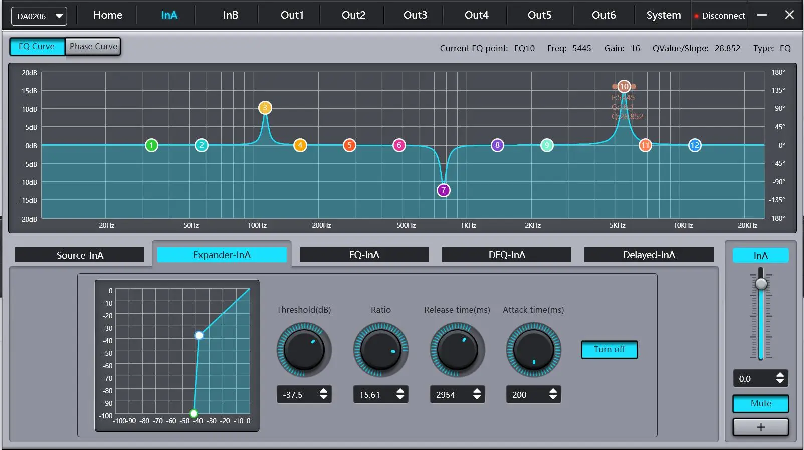paulkitson profissional processador de áudio digital em para fora dsp fase equipamento effector com abeto sistema gestão
