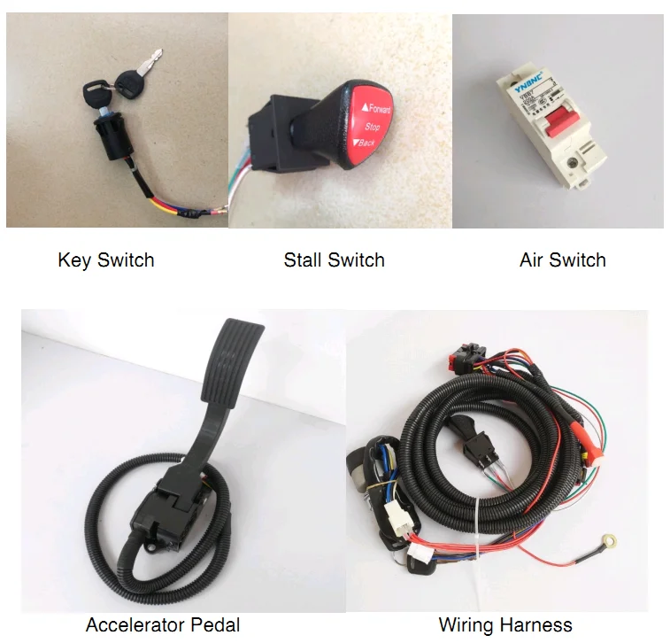15kw trolley car conversion kit, including motor and controller and accelerator and gearbox