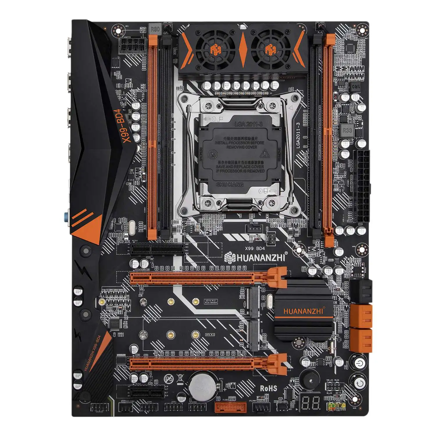 HUANANZHI X99-BD4 V1.1 материнская плата B85 чипсет/DDR4 четырехканальная память/M.2Nvme, интерфейс NGFF процессор Intel LGA2011
