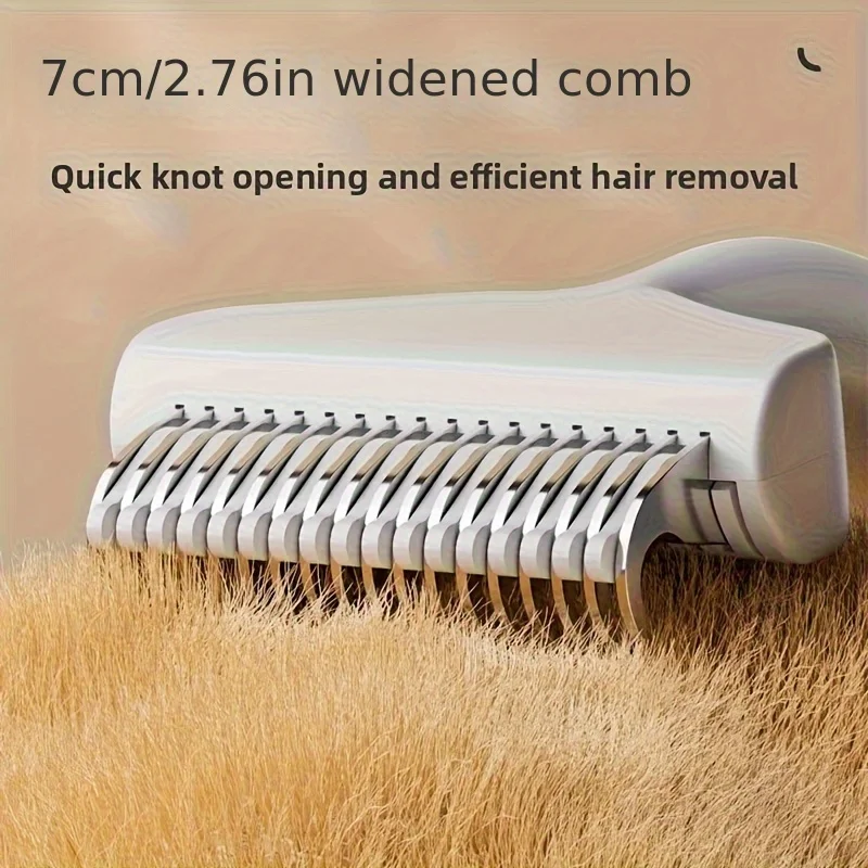 1PC Floating Stainless Steel Dog Hair Removal Brush for Long Hair Breeds Puppy Cat Comb Pet Grooming Products Curved Design