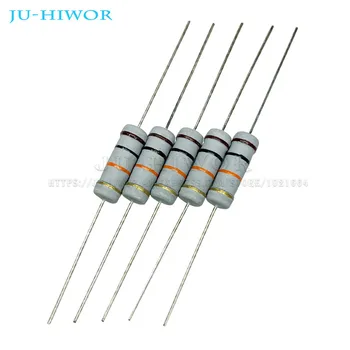 20pcs 3W 5% Metal Oxide Carbon Film Resistor 10 22 33 47 51 62 75 82 91 100 220 470 1K 10K 100K 2.2 4.7 22 47 100 220 470 R ohm 1