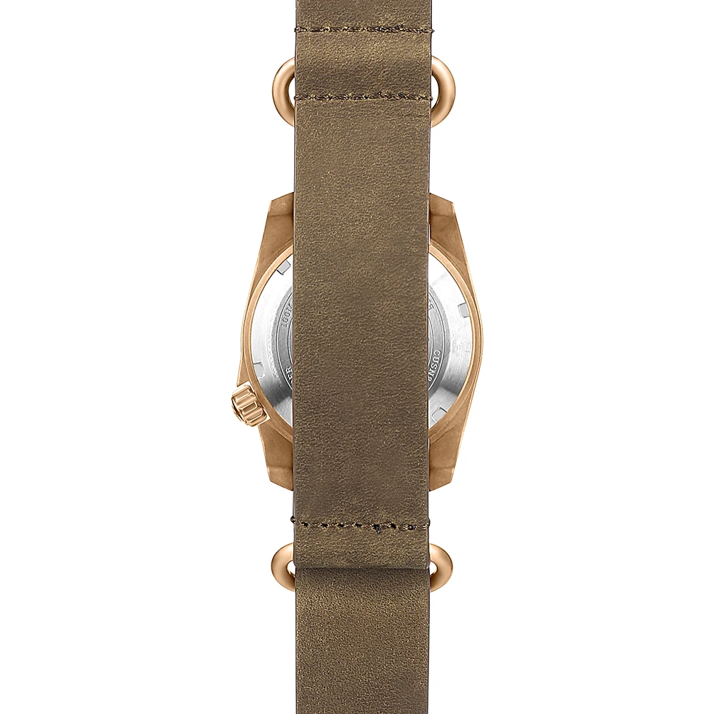 Boderry 22mm Wide Cowhide Strap(Gold Buckle) Suitable for all watches with 22mm lug width