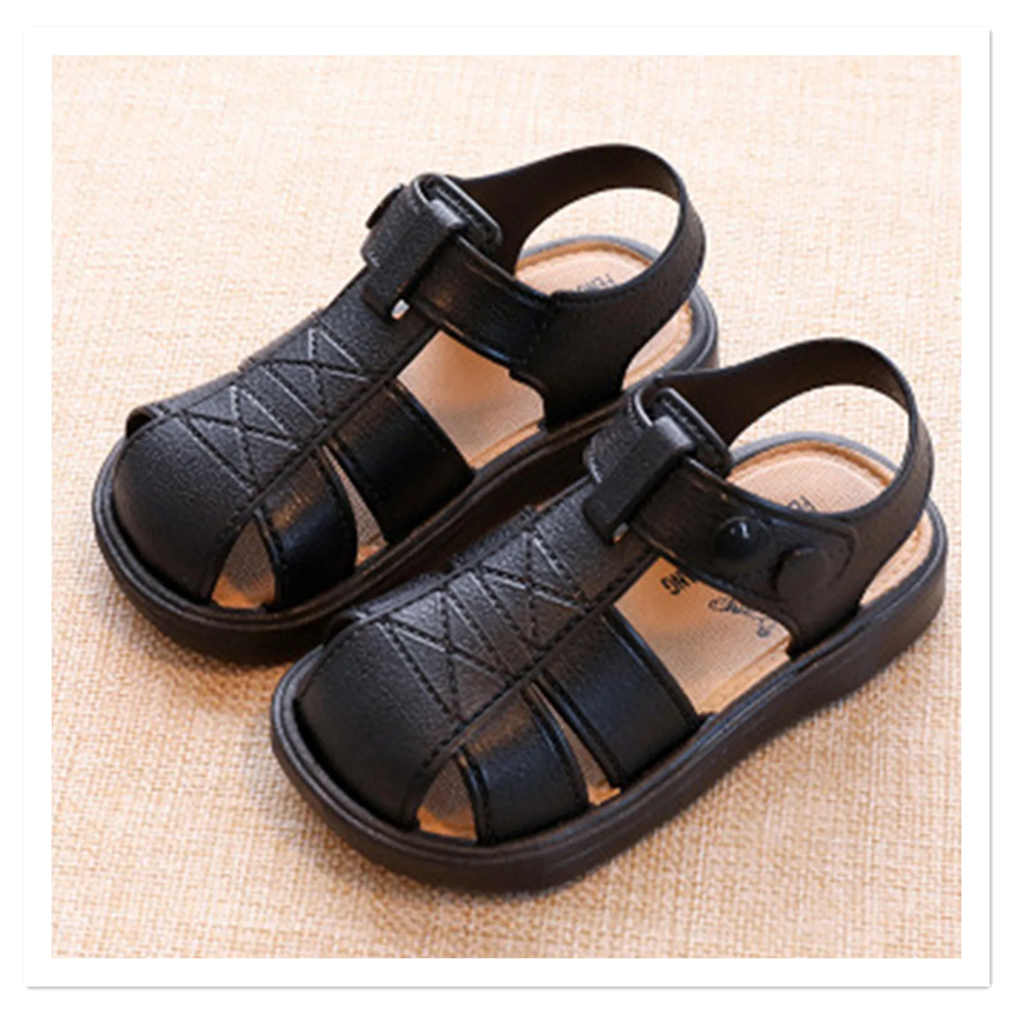 Sandals Summer Boys' Shoes 1-4 Year Old Baby Sandals Children's Non slip Infant and Toddler Walking Shoes