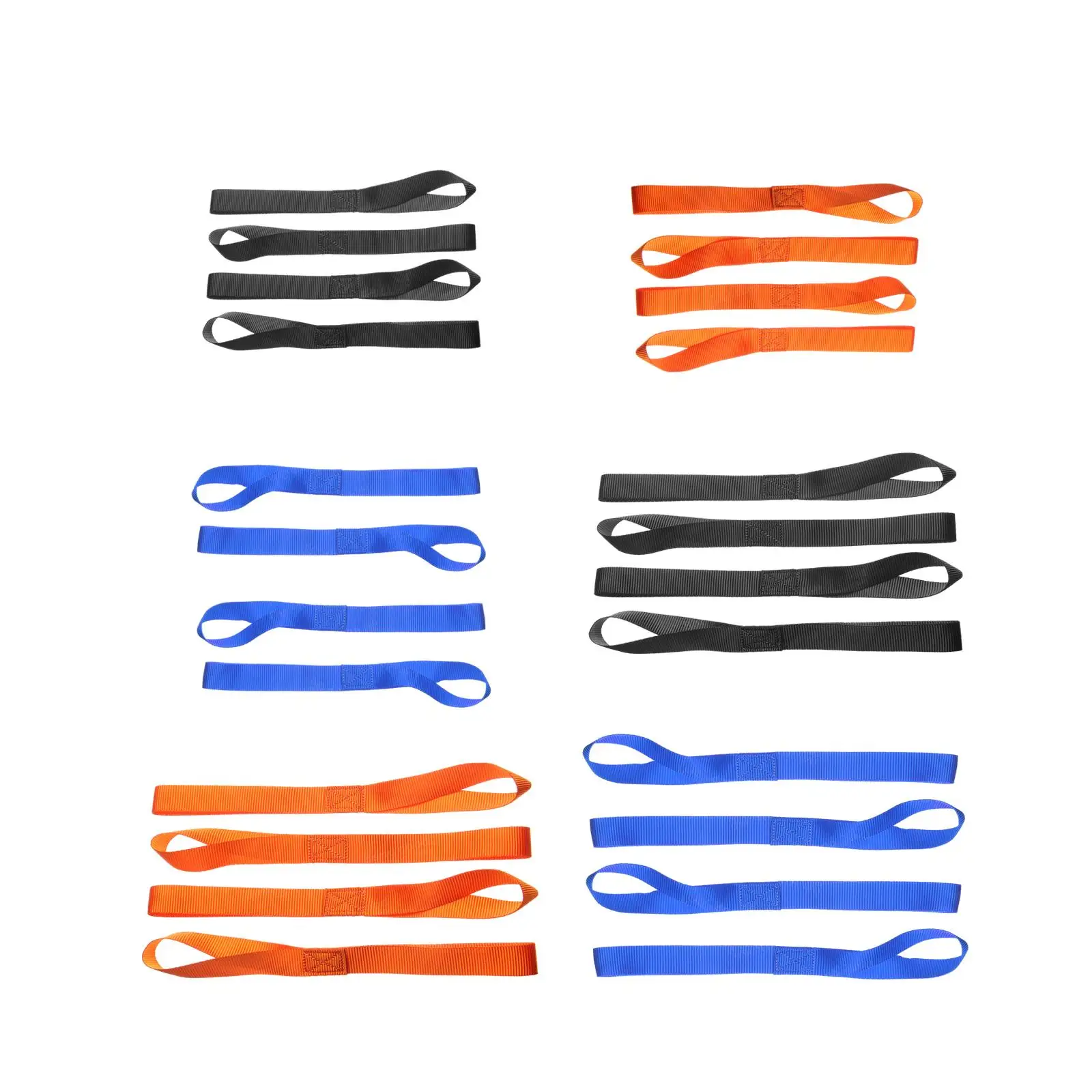 5 Pieces Soft Loops Nylon for Towing Trailering Motorcycle Tie Down Straps