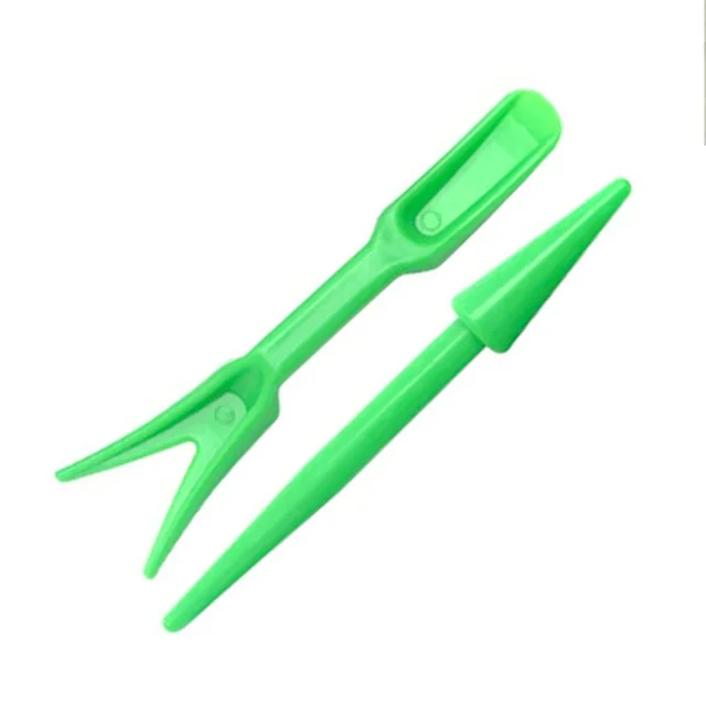 Új Zöld Lyukú Lyukasztó Állítható Gép Csemete Transzplanter Perforátor Vetőmag Húsos Növények Vágó Kerti Kellékek - Image 2