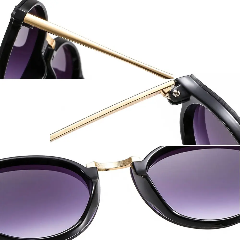 레트로 UV 보호 라운드 선글라스 대형 프레임 쉐이드 여성 남성 선글라스 다채로운 90년대 스타일 남녀 공용 안경