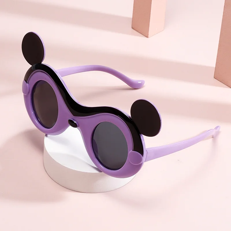 Miniso New Children Mickey Mouse Fashion Cartoon Trend Sunshade Anti-uv Cute Silicone polarization Sunglasses For Boys And Girls