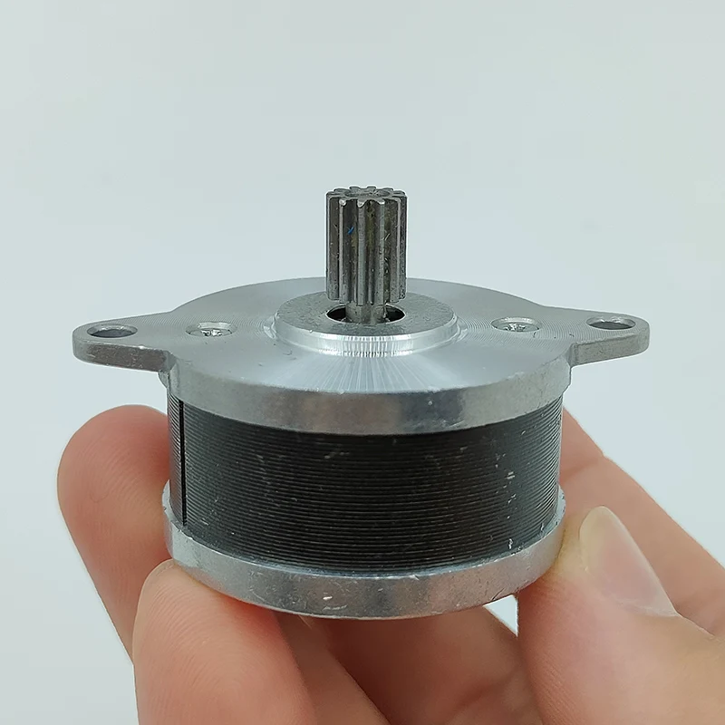 0.9 Degree Mini 36MM Round Thin Stepper Motor 2-Phase 4-Wire Stepping Motor Ball Bearing 12 Teeth Gear DIY CNC 3D Printer