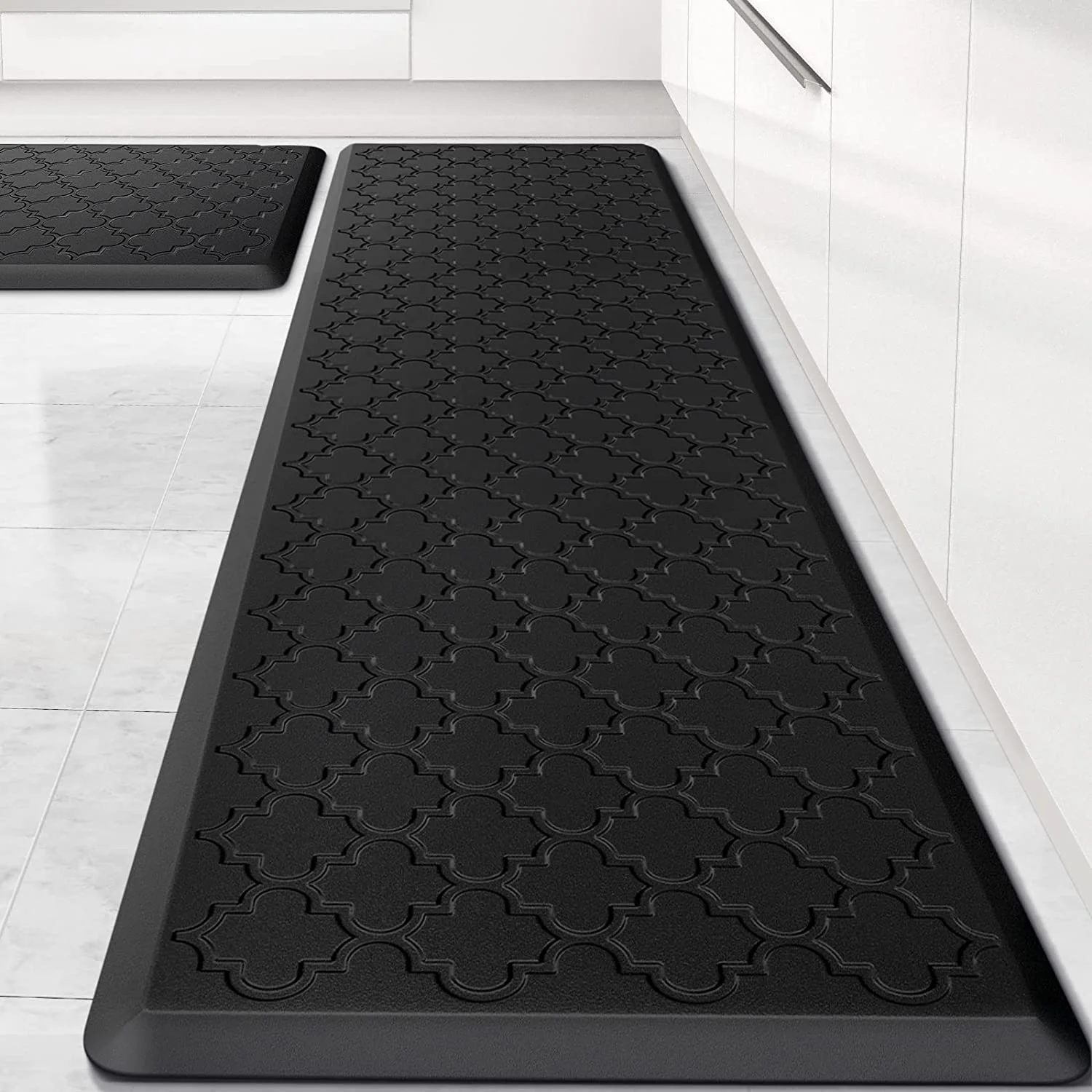 Kitchen Utensils Rugs Black Kitchen Mats for Floor 2 Piece, Anti Fatigue  Floor Mat for Kitchen, Kitchen Floor Mats for in Front of Sink and Kitchen