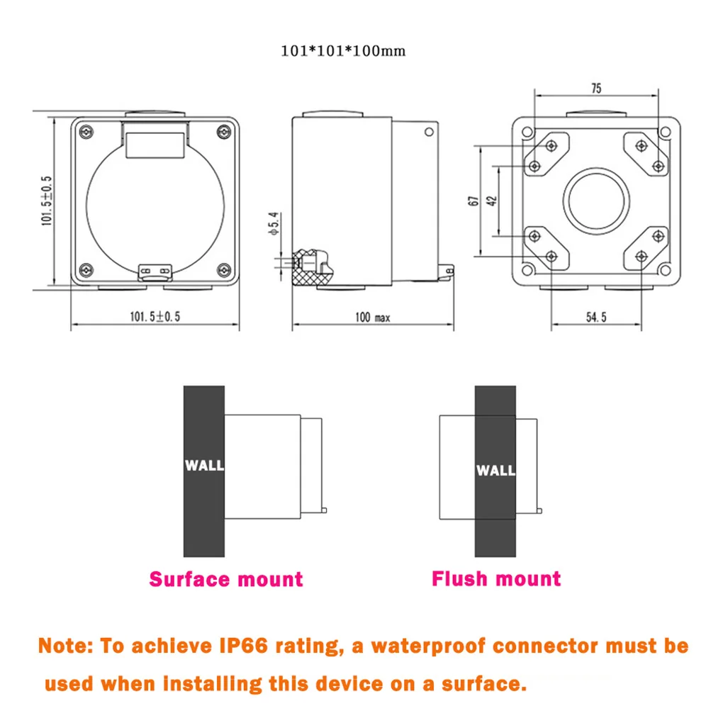 56P series Outdoor Waterproof Plug 10A 32A 50A Australian Standard Rainstorm-proof Balcony roof RV park Construction Site IP66