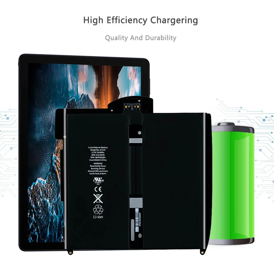 Tablet Battery 5900mAh For Apple iPad 1 iPad1 A1315 A1219 A1337 616-0448 616-0478 969TA028H rechargeable battery