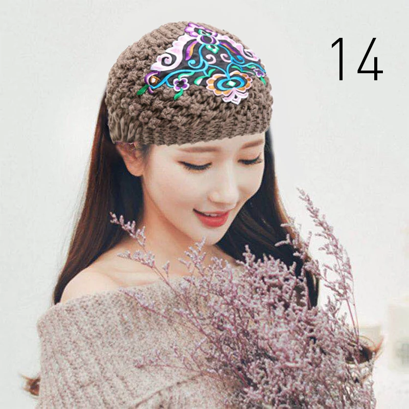 Women Winter Knitted Wool Hair Band High Elastic Wide Brim Lady Warm Headband Cap Warm Headwrap 6