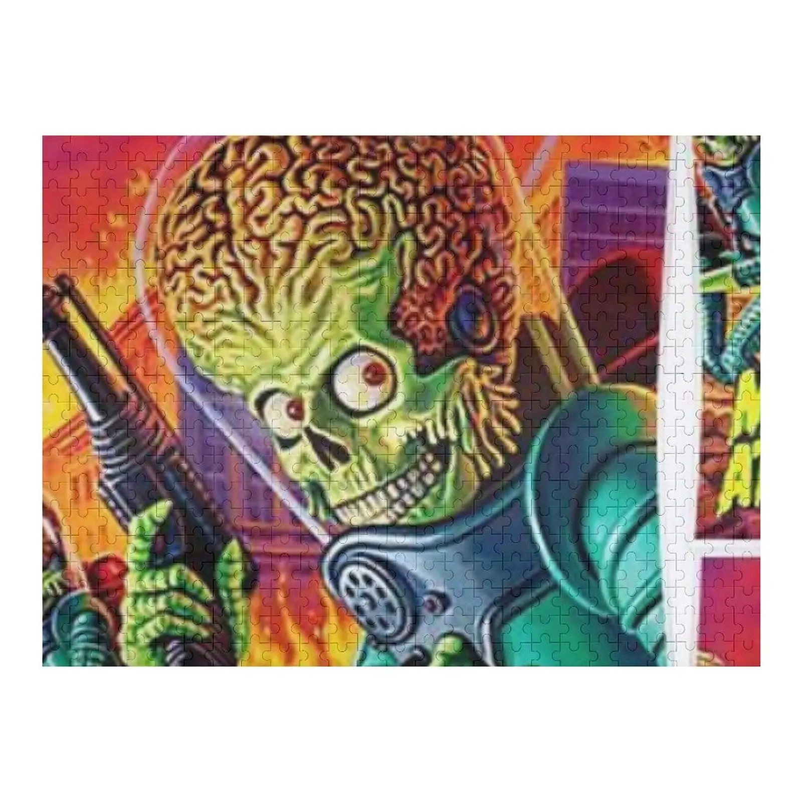

Mars Attacks, green alien Jigsaw Puzzle Customizeds For Kids Anime Woods For Adults Christmas Toys For Children Puzzle