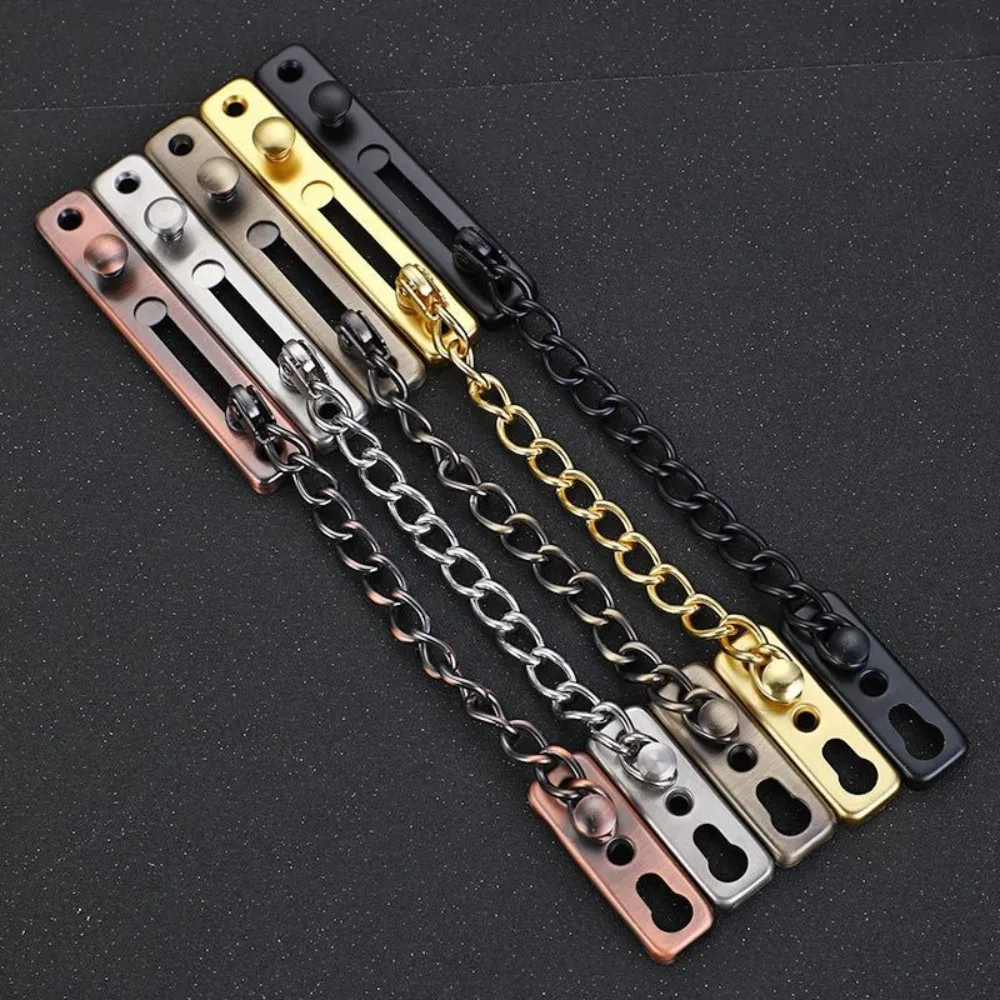 Description Picture 4 of itemUseful Stainless Steel Door Chain Lock Anti-theft Security Door Inner Latch Buckle Sliding Fastener Hardware Accessories