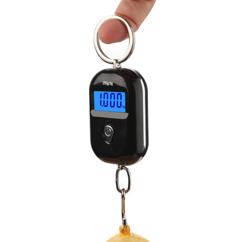 25Kg x 5g Digital Hanging Scale Mini Electronic Luggage Hook Scale LCD Backlight Kitchen Steelyard weight watchers weighing scales