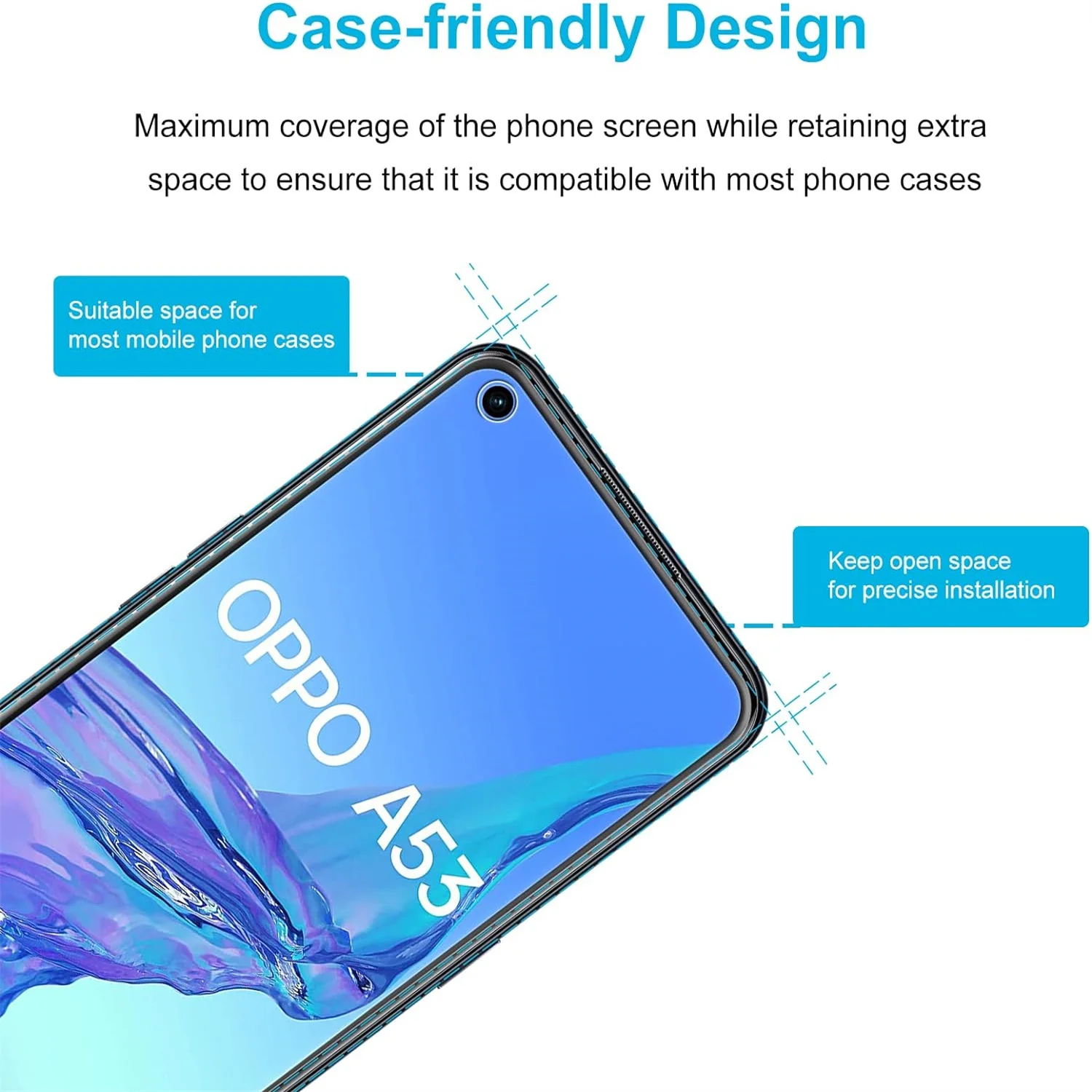 2/4Pcs 9H Tempered Glass For oppo A53 A53s 5G Screen Protector Glass Film