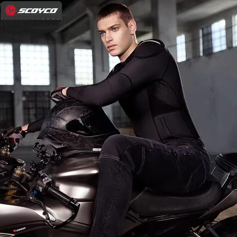 Men's SCOYCO Motorcycle Armor Clothing Summer Breathable Knight Riding Motorcycle Racing Suit Soft Armors Clothes Anti Wrestling