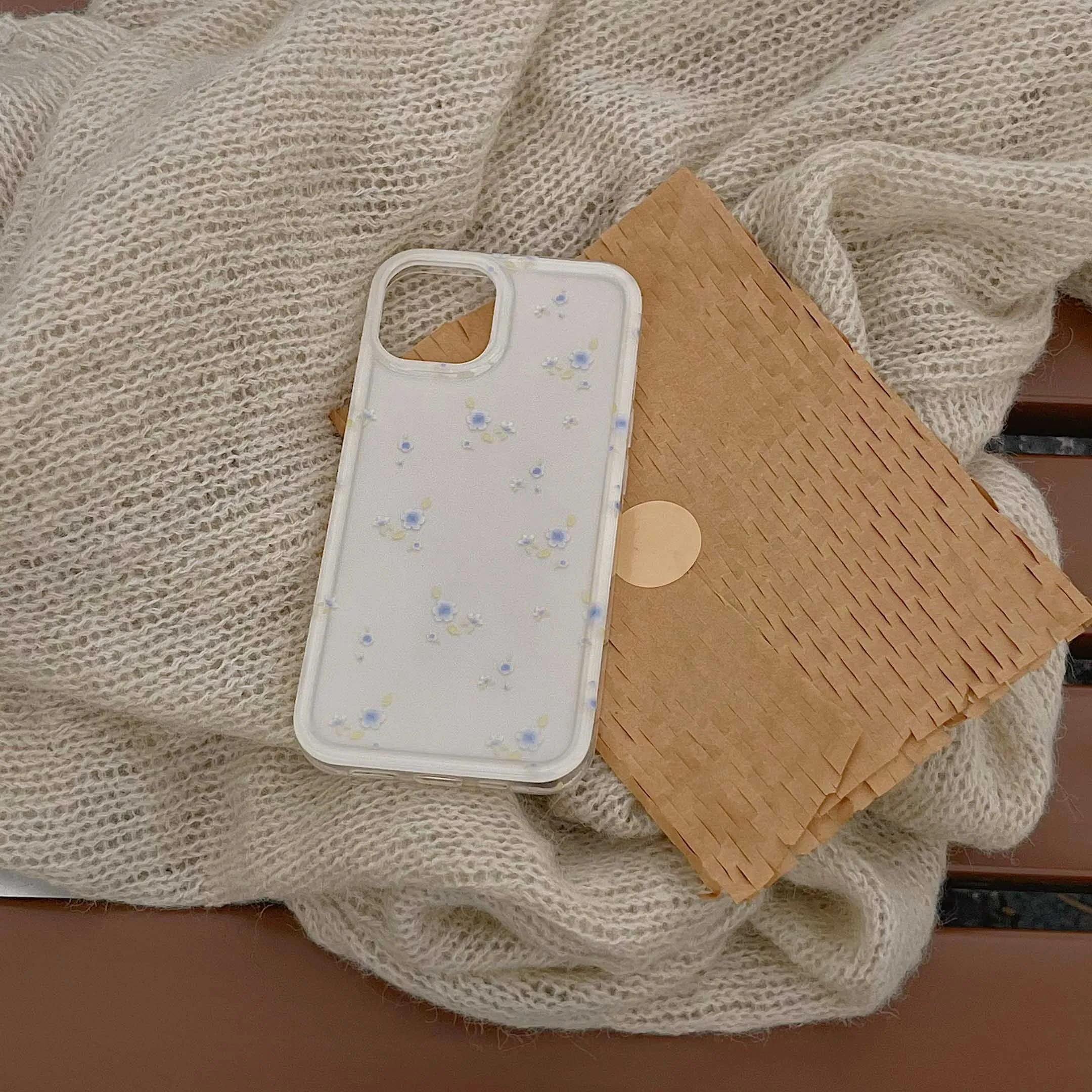 INS Korea Minimalist Flower iPhone Case