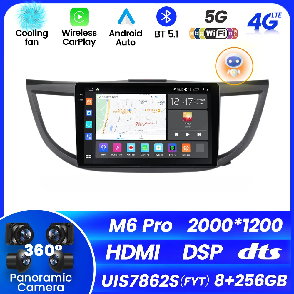 Navifans Car Radio Stereo Receiver For Honda CRV 2012 2013 2014 2015