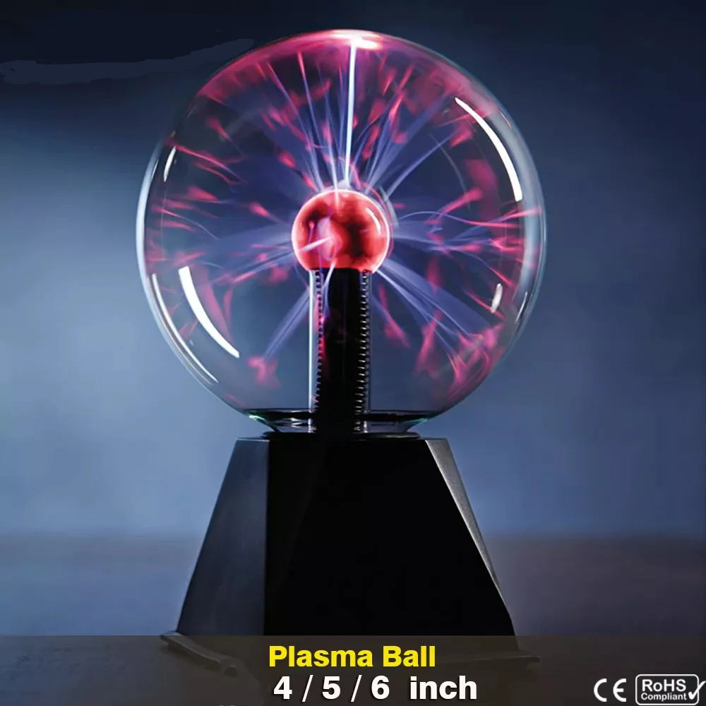 Novelty Magic Crystal Plasma Ball Touch Lamp 220V LED Night Light Child Night Light Birthday Christmas Kids Decor Gift Lighting bathroom night light