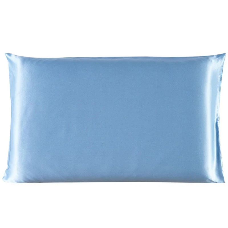 100% Queen Standard Satin Silk Soft Mulberry Plain Pillowcase Cover Chair Seat Square Pillow Cover Decorations for Home Pillow 2