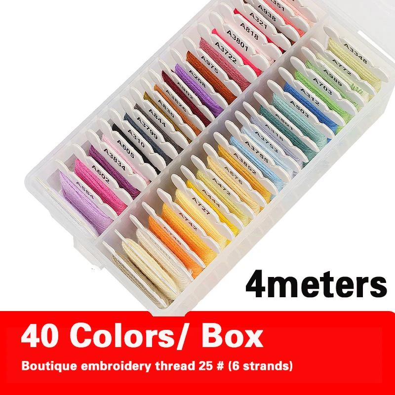 Vibrant Multicolor Embroidery and Sewing Thread Set