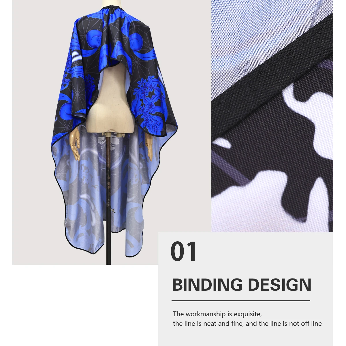 블루 바버샵 앞치마 미용 케이프 헤어스타일리스트 새 바버 케이프 살롱 염색복 용품