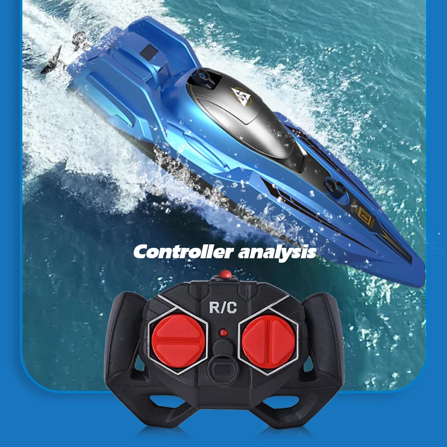Bateau RC Télécommandé Étanche - 2.4GHz Rapide pour Enfants