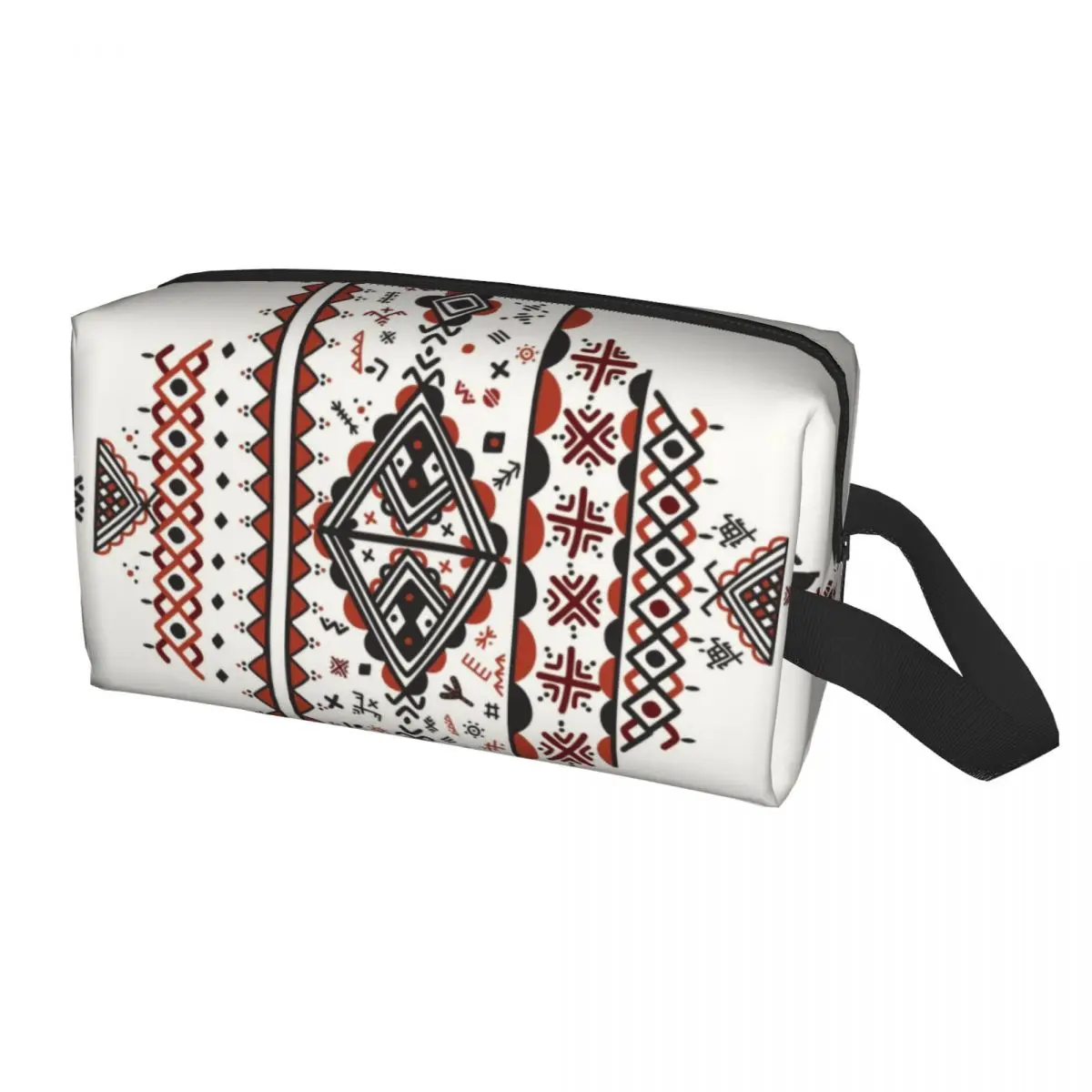 

Custom Kabyle Amazigh Pattern Toiletry Bag Berber Art Symbol Cosmetic Makeup Organizer Ladies Beauty Storage Dopp Kit Case