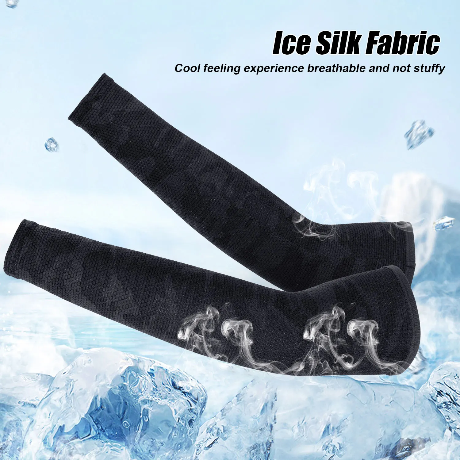 Ice Cooling Sunscreen Arm Sleeves Quick Dry Running Cycling Sports Elastic UV Protection Volleyball Basketball Cuffs Hand Cover