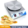 110V 220V Computer Digital Display Charpati Griddle Machine Precise Control Control 25CM Round Crepe Pancake Baking Pan Iron 1