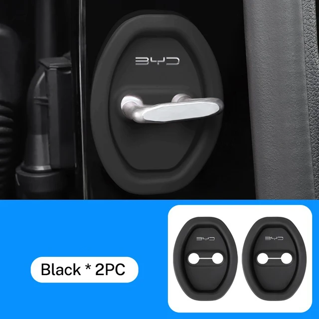 2pc Mute Damping Cushion Silicone Car Door Lock Buckle Cover for BYD Atto 3 Tang F3 E6 Dmi Qin Yuan Song plus EV Dolphin Seagull 1