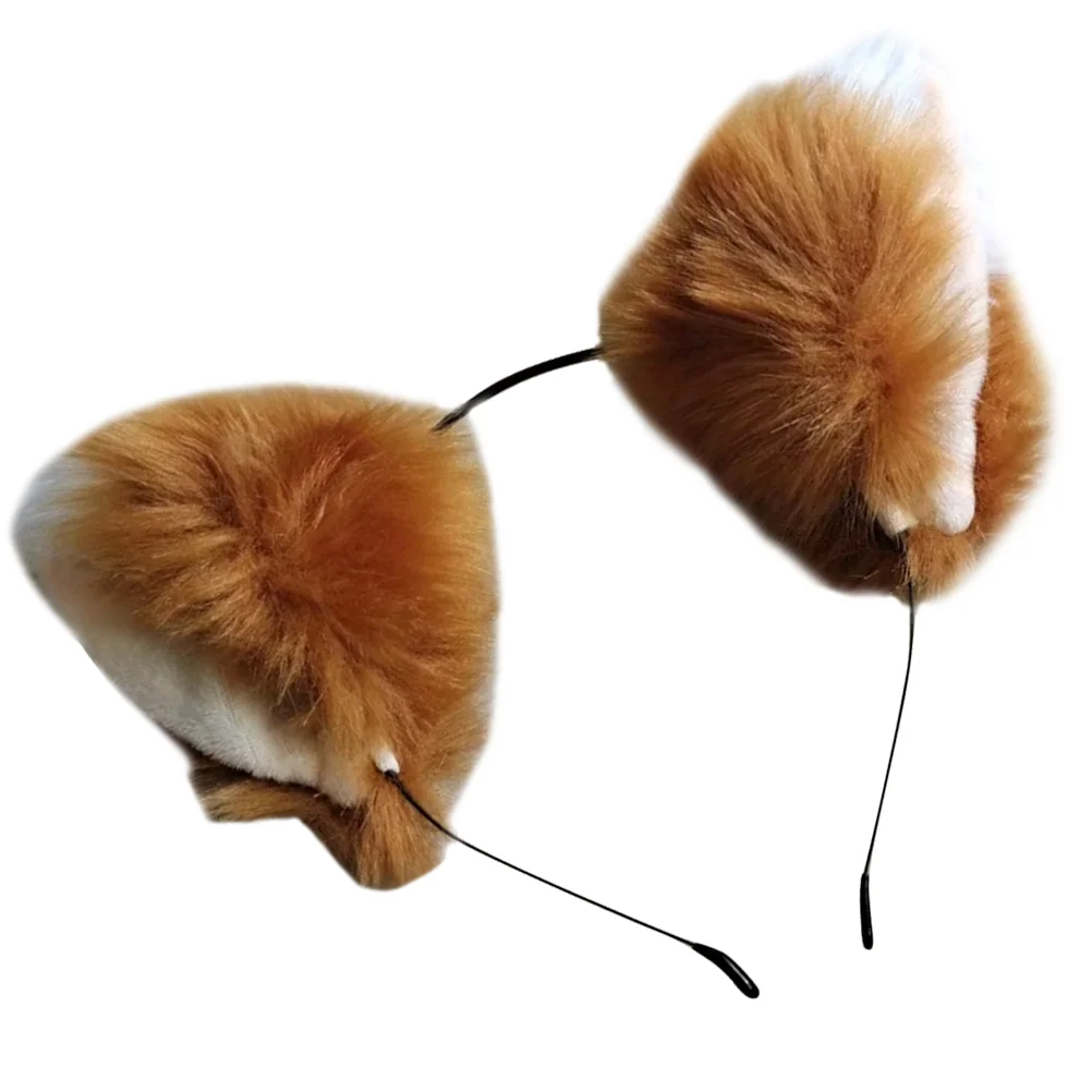 Brown Cat Ears Furry Headband Animal Ear Headband Ears Cosplay Hairband Foxes Prop Furry Headwear Female Stylish Accessory