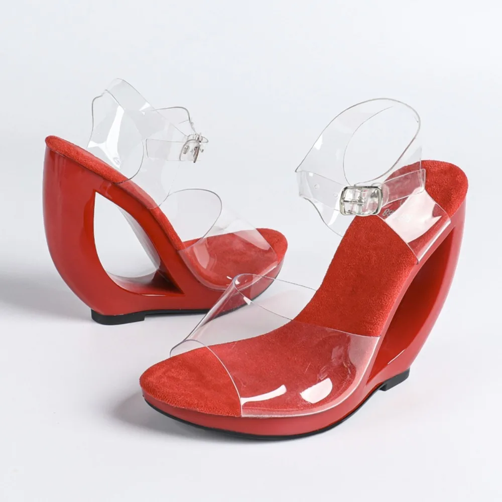 Eilyken Summer Design PVC Transparent Women Sandals Fashion Hollow Out Buckle Strap High Heels Wedding Party Shoes Sacb4893563114b7e8ce15d110417f652P