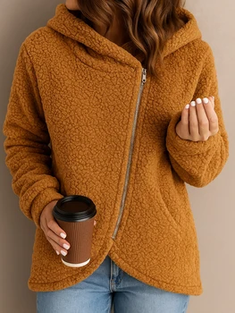 giacche chic alla moda con cerniera autunno inverno da donna 1