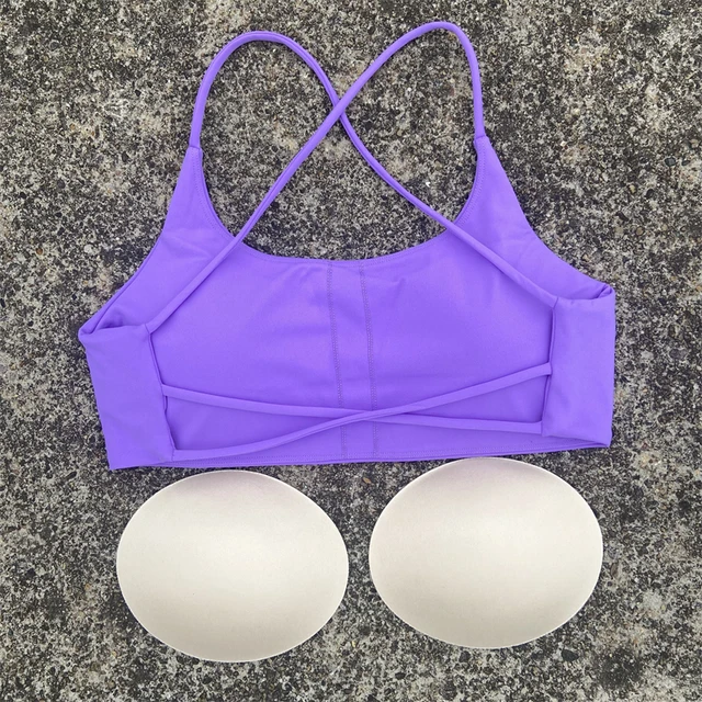 Women Sports Bra Sexy Cross Straps Back Fitness Bralette High Impact Gym Yoga Workout Crop Top Vest Push Up Running Underwear 6