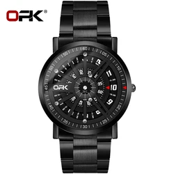 OPK Fashion Quartz Waterproof Watch with HD Hour Display and Round Dial - Yes (Bronze)