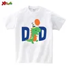 Dinosaur T Shirt Family Gift Birthday Shirt Cartoon Dinosaur Party Custom Name TShirt Girls Children Clothes Daddy Mommy Outfits 6