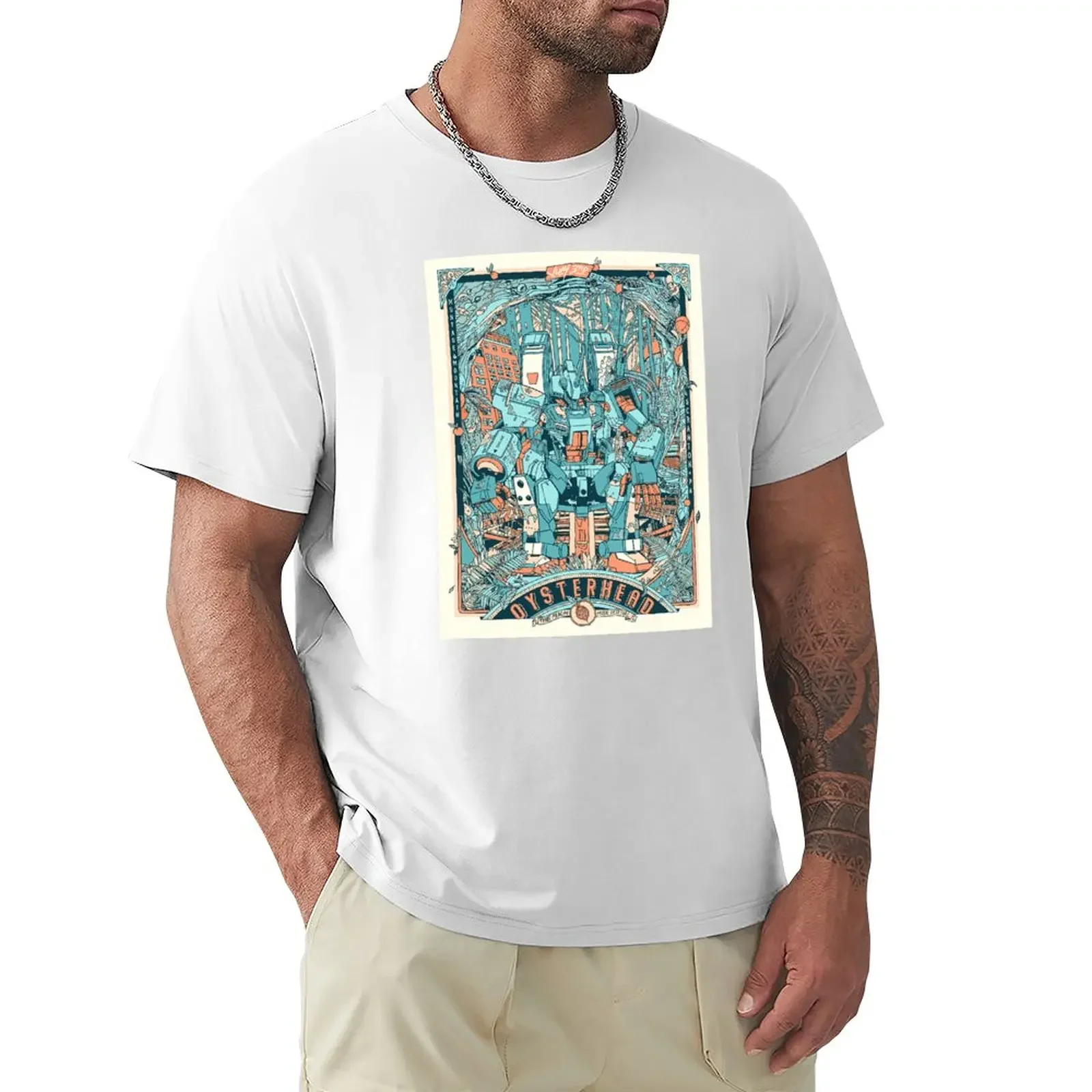 

Oysterhead персиковая музыка фестиваль 2021 футболка Графические футболки забавная футболка футболки оверсайз для мужчин