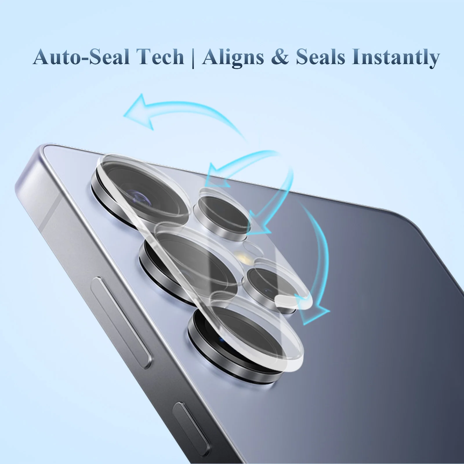 Lereach Tempered Glass Camera Lens Protector with Auto-Adhesive Feature