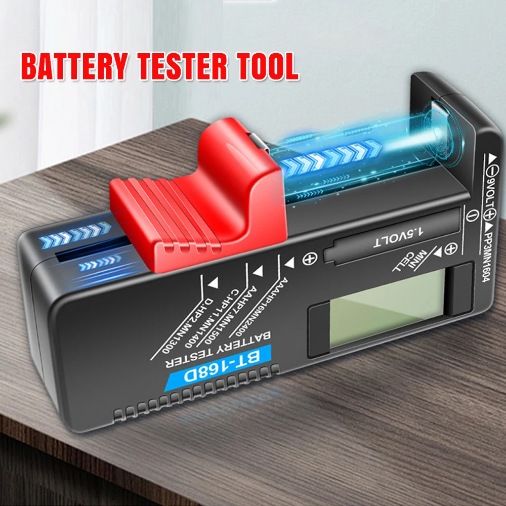 5PCS Battery Tester For AA AAA D C 9V Button Battery All in 1 Battery Checker - 2