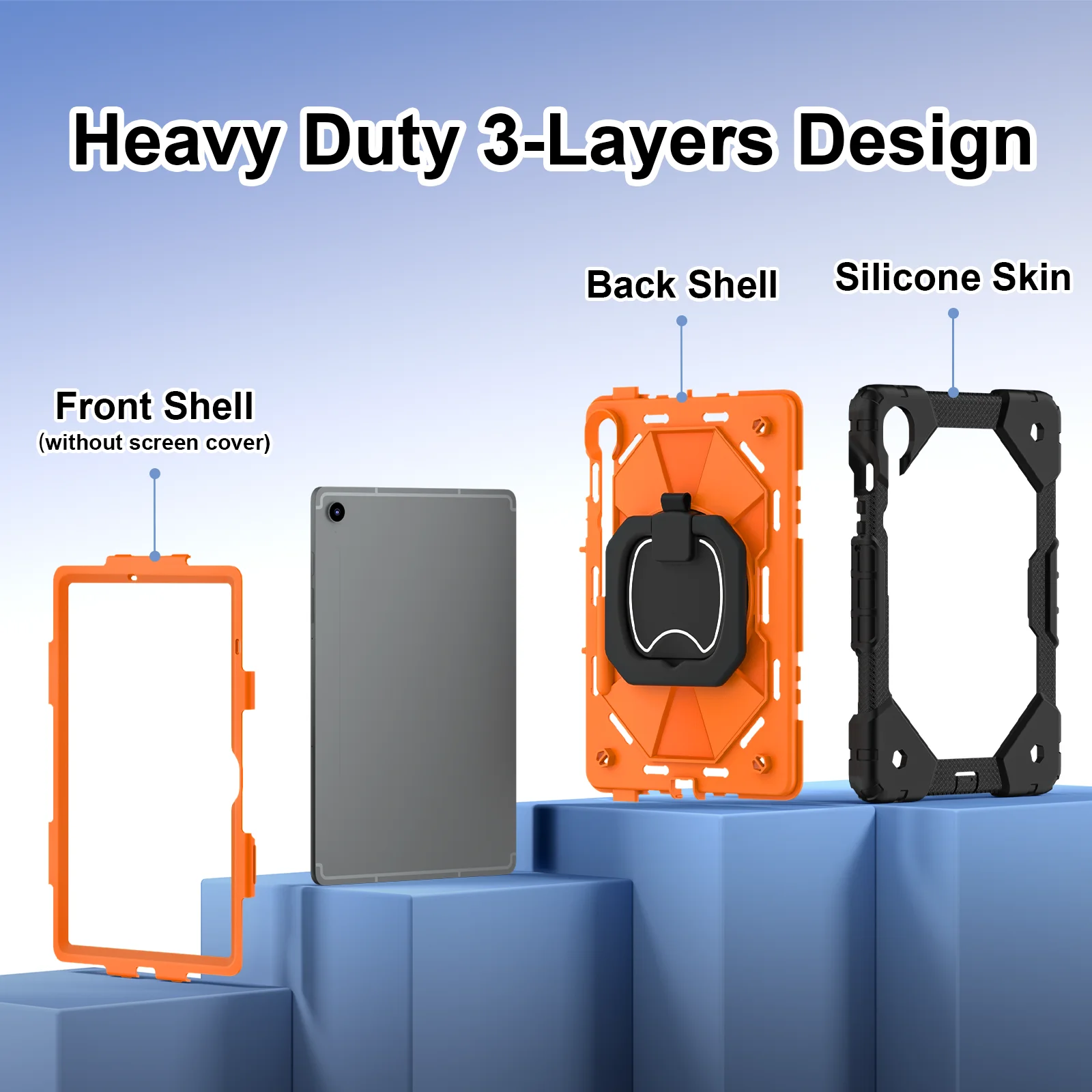 Heavy Duty Tablet Case with Shoulder Strap - Durable Protection