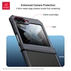 Xundd For Samsung Galaxy Z Flip 5 Z Flip 6 5G Case Airbag Shockproof Shell PC+TPU+Glass Back Clear Cover For Flip5 z플립 5 케이스 4