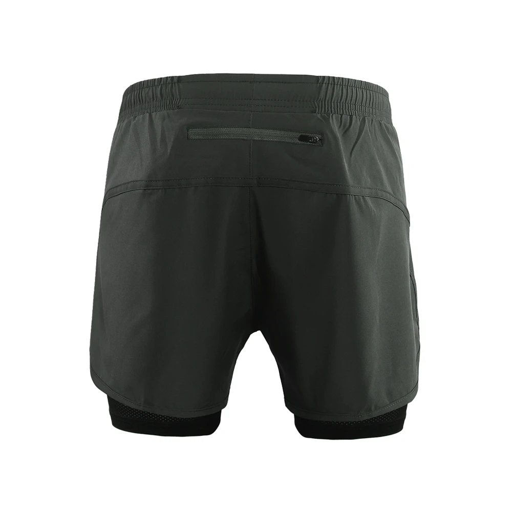 Lixada Men's 2-in-1 Running Shorts Quick Drying Breathable Active Training Exercise Jogging Cycling Shorts with Longer Liner 3