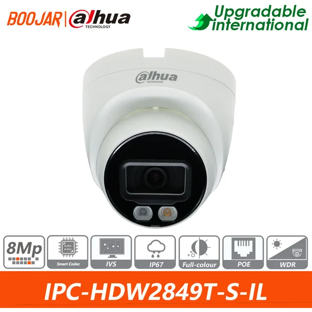 Dahua Original IPC-HDW2849T-S-IL 8MP Smart Dual Light Fixed-focal Eyeball WizSense Motion Detection Built In MIC Network Camera 1
