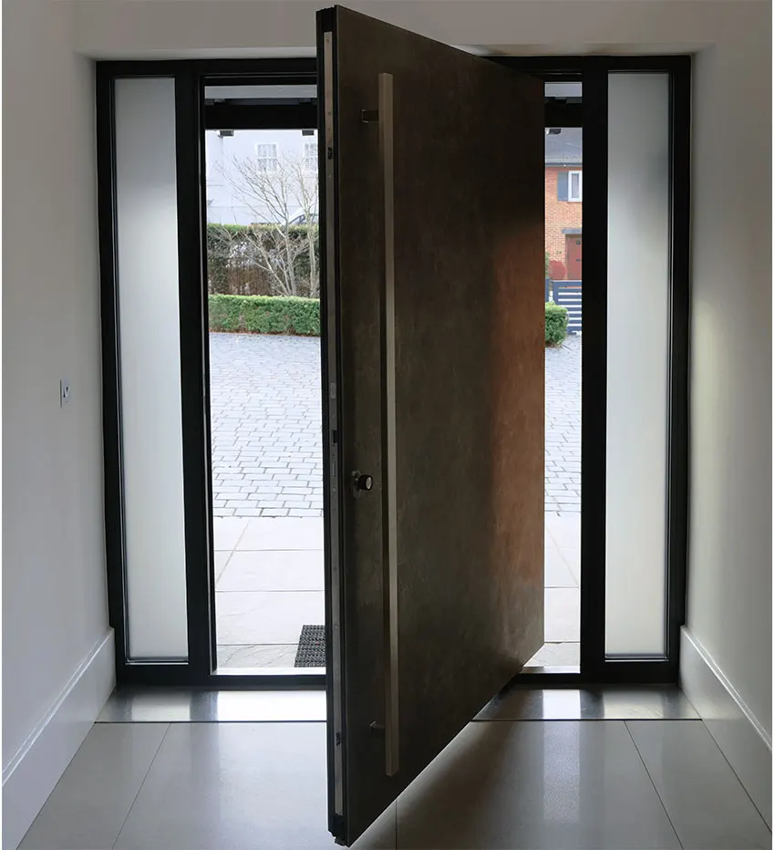 Front Doors for House Exterior Pivot Doors Modern Style Security Main Gate Break Aluminum Profile Entrance Door Custom