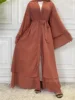 Robe de Ramadan en mousseline de soie, Abaya, dubaï, turquie, Kaftan musulman pour femmes, Kimono modeste, Caftan Marocain, vêtements islamiques
