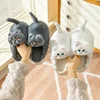 Winter Women's Slippers Holding Cat Cartoon Cute Home Cotton Slippers Winter New Soft Sole Thickened Warm Couple Plush Shoes 2