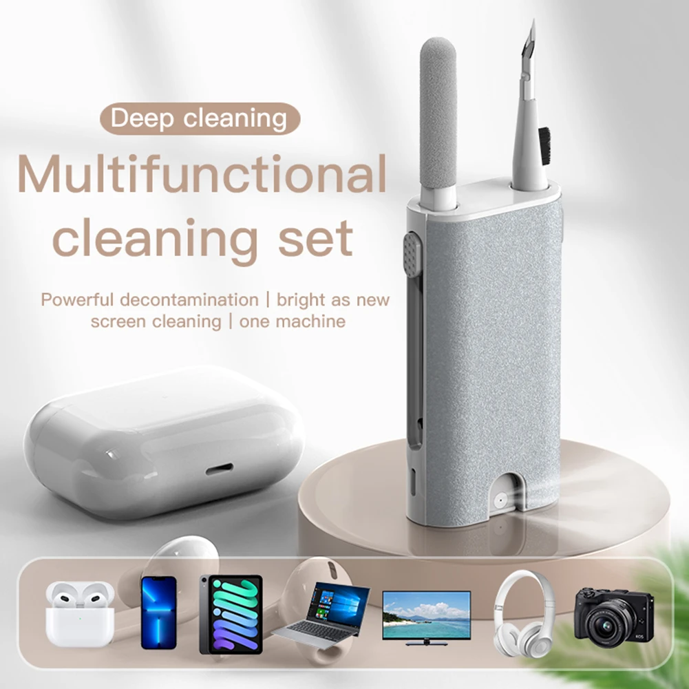 5 in 1 Cleaner Kit Multifunctional Earbuds Cleaning Pen Dust Removal Brush Earphones Case Mobile